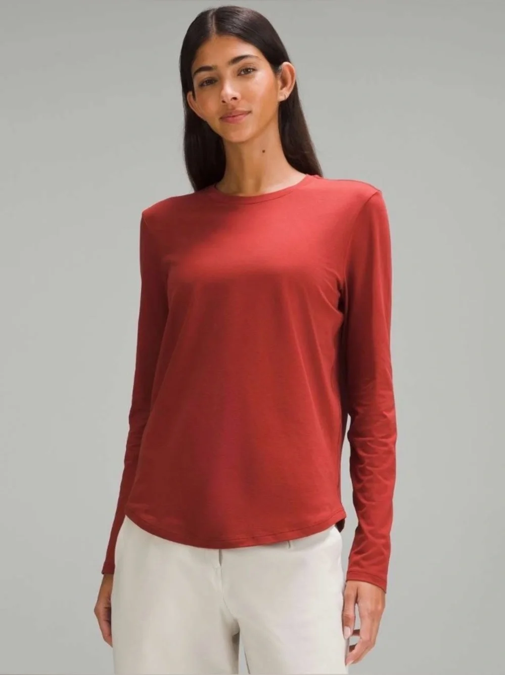 NWT lululemon Love Long Sleeve Tee - Terra Orange Size 12